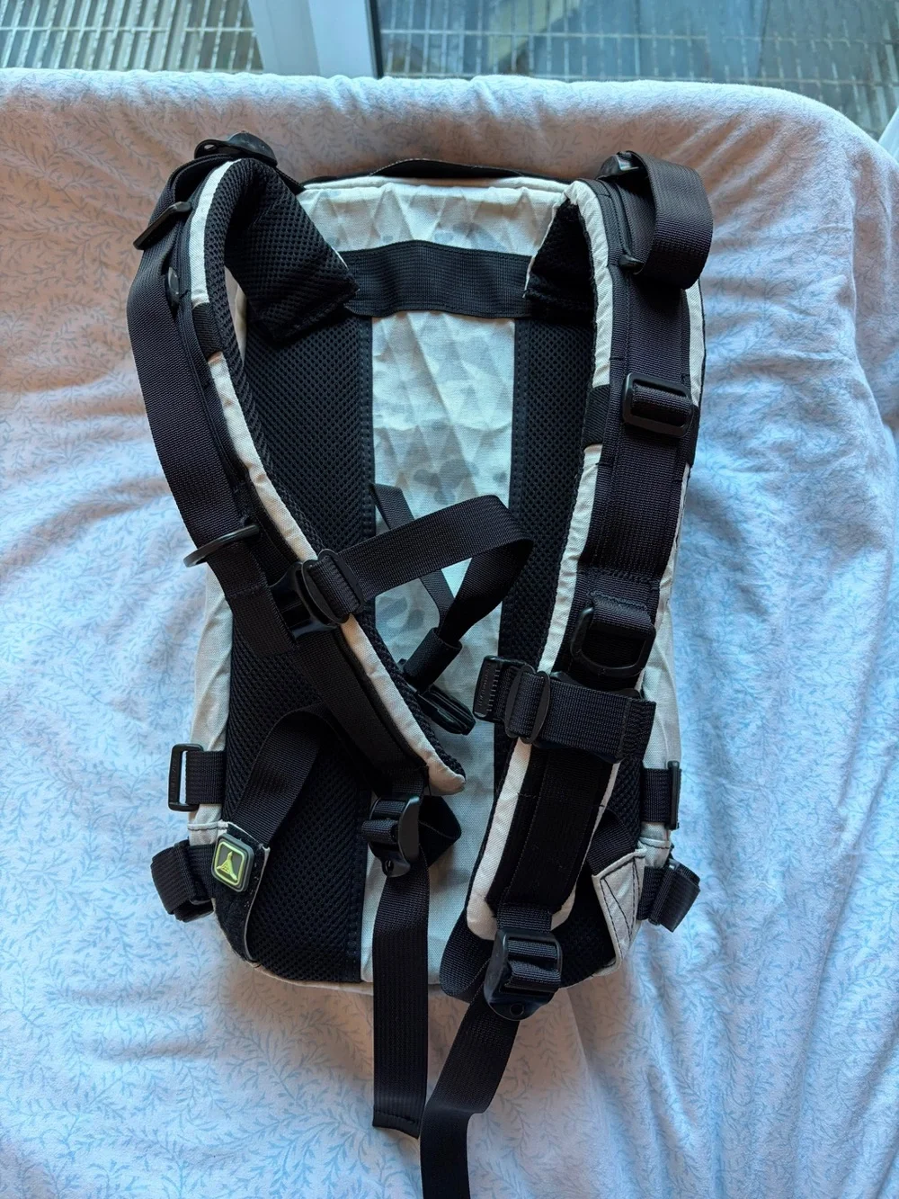 Triple Aught Design White Camo Sling Pack with Black Accents
